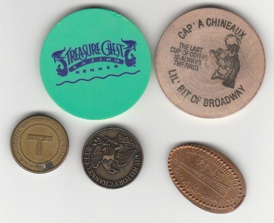 Five Assorted Tokens