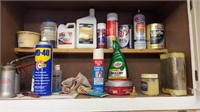 Cabinet Contents of Oils, Oilers and Other