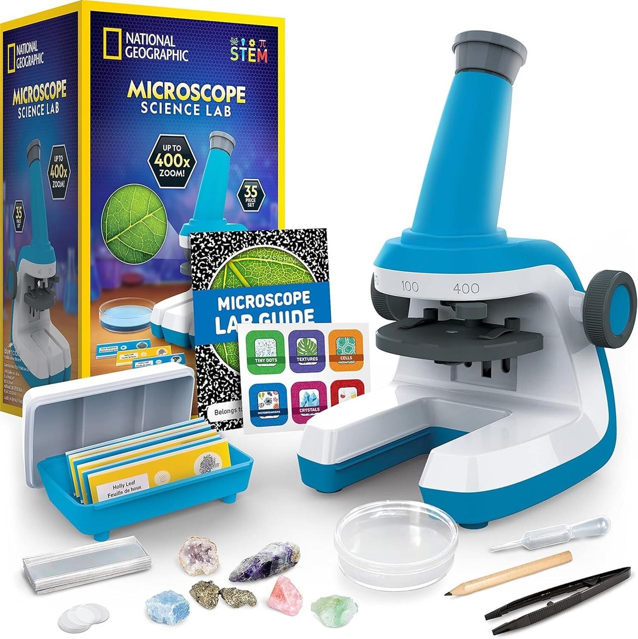 NATIONAL GEOGRAPHIC Kids Microscope Kit  400x Zoom