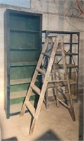 Wooden Shelf, Metal Shelf, Wood Ladder