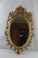 Vtg. Syracuse Syroco Wood Gold Mirror