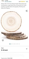 5Pcs 10-12 Inch Natural Poplar Wood Slices for