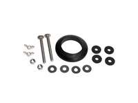 Stainless Steel and Black Toilet Hardware Kit