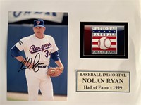 Nolan Ryan signed photo