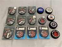 16 Souvenir Hockey Puck Memorabilia