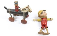TWO VINTAGE WOODEN TOYS