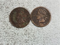 1884 and 1888 Indian head cents