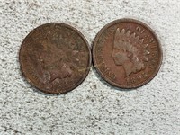 Two 1895 Indian head cents