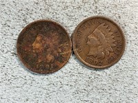 1901 and 1902 Indian head cents