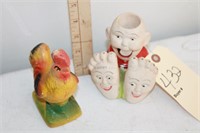 Vintage Rooster, Figurine Hand Painted Japan