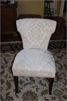 WHITE WING BACK CHAIR-CLEAN, NO STAINS OR MARKS
