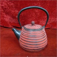 NOS Tetsubin Nambu cast iron Tea kettle. Red.