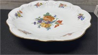 Large Vintage Bavaria Floral Serving Bowl 12.5"