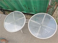 2 small  outdoor tables 21.5" Diameter 17" tall