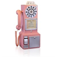 Antique Telephone   Pink Rotary Dial Landline