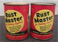 Box 2 Vintage Cans Rust Master (empty)