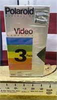 3 Sealed T-120 Polaroid VHS Tapes