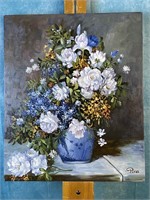 Floral Still Life Oil on Canvas