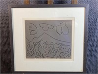 Picasso 1962 - ''Bacchanale''- Linogravure