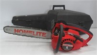 Homelite XL chainsaw with hardcase.