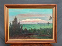 1925 D. Howard Hitchcock Painting of Mauna Kea.