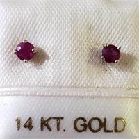 $120 14K  Ruby Earrings