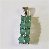 $160 Silver Emerald Pendant