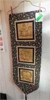 Quilted schoolhouse wall hanging 13x42