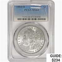 1884-O Morgan Silver Dollar PCGS MS64