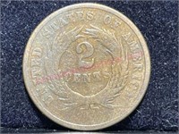1864 US 2-cent piece