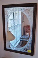 Frosted Edge Framed Wall Mirror