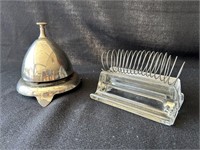 Antique glass letter and pen holder by Paragon