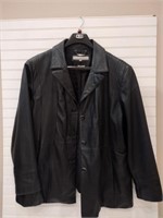 Wilson Black Leather Jacket - 3X