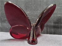 Baccarat glass butterfly desk ornament