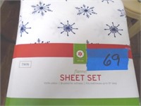 twin size flannel sheet set