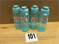 LOT OF 4 RUBBERMAID 32 OZ. WATER BOTTLES