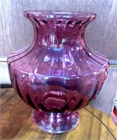 Cranberry vase large