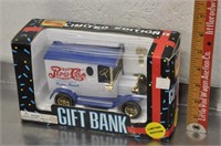 Pepsi delivery truck coin bank