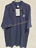 New Men's XL Reebok Navy Blue Polo Baseball Shirt