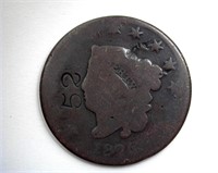 1825 Large Cent Counterstamped