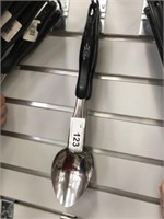 13 13/16 Inch Stainless Steel Solid Basting Spoon
