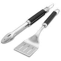 Weber Precision Grill Tongs & Spatula Set, for