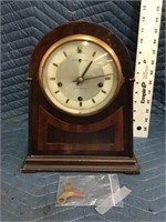 New Haven Art Deco Mantel Clock with Key and