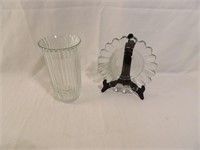 Flower Vase and Glass Plate