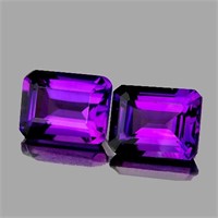 Natural Brazil Purple Amethyst 22x15 MM Pair (Flaw