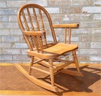 Antique Child's Wood Rocking Chair