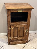 White Clad Ice Box end table