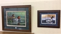 Pair of Framed Duck Prints-One
