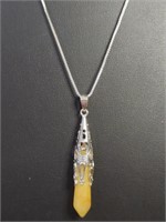 925 stamped 22-in necklace with chakra pendant