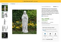 E3050  DEORAB Praying Virgin Mary Statue, 29.9" Ta